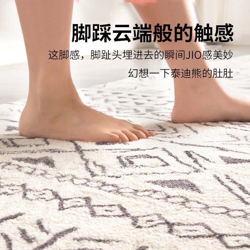多巴胺客厅地毯羊羔绒厚地垫卧室床边毯沙发茶几毯衣帽间隔凉脚垫