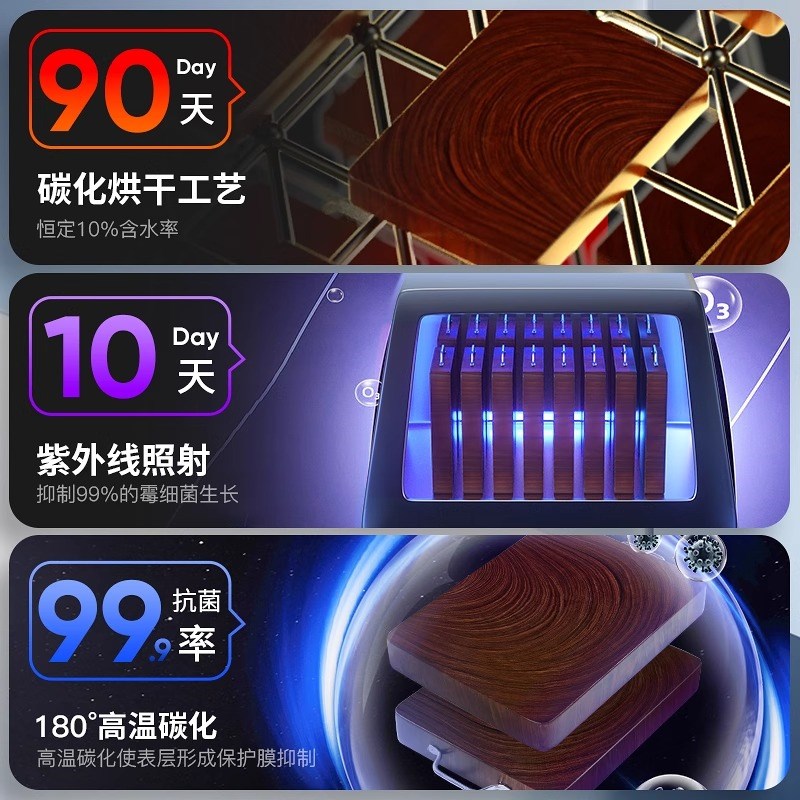 正宗铁木砧板实木家用切菜板抗菌防霉案板方形加厚刀占板整木粘板