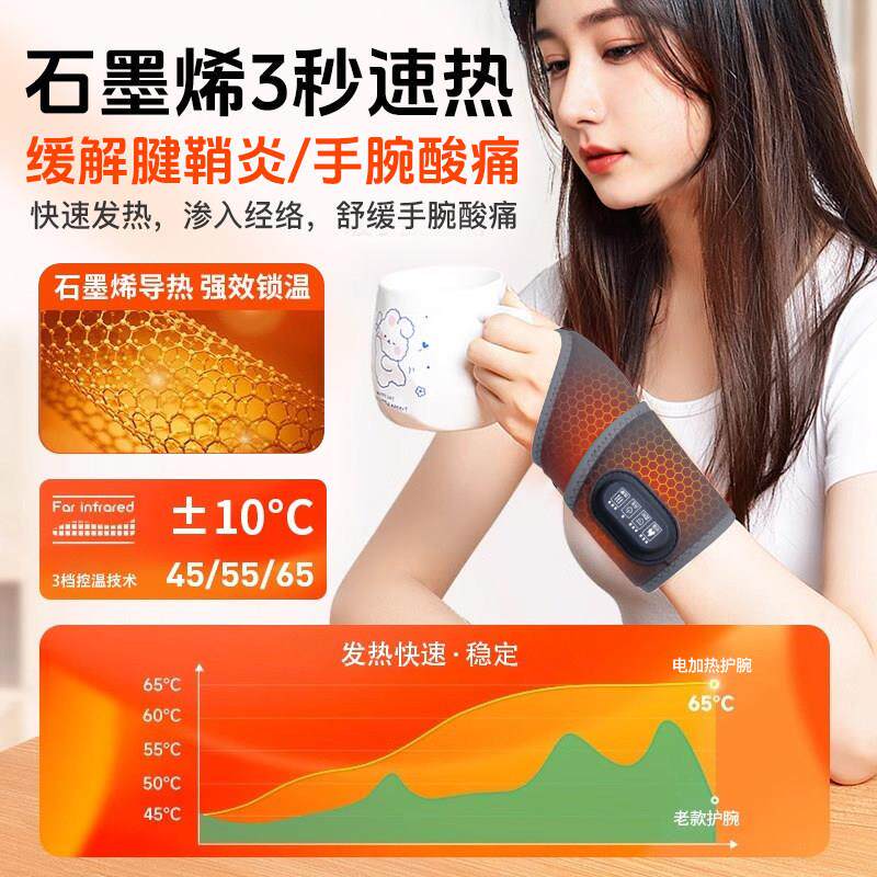 电热腱鞘护腕电加热电加热手腕按摩器劳损手部腱鞘炎热敷充电式