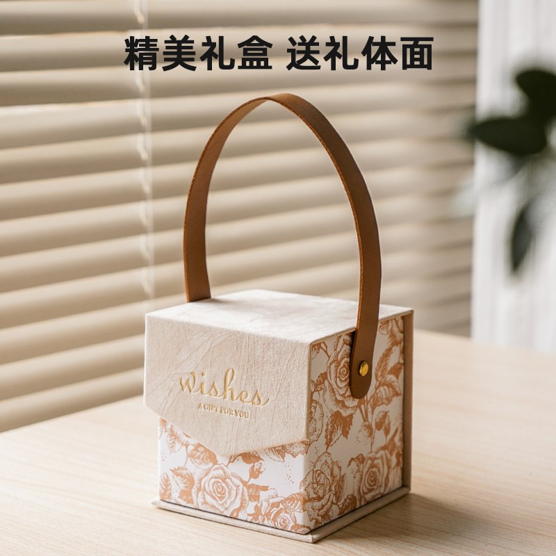实木戒指项链收纳盒耶诞节求婚精致饰品首饰盒高级仪式感礼物空盒