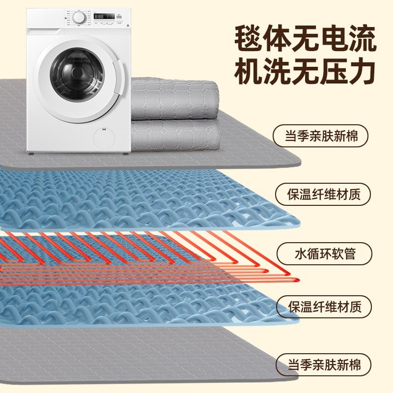 水暖电热毯水循环家用双人双控水热毯单人调温电褥子加热炕床毯垫