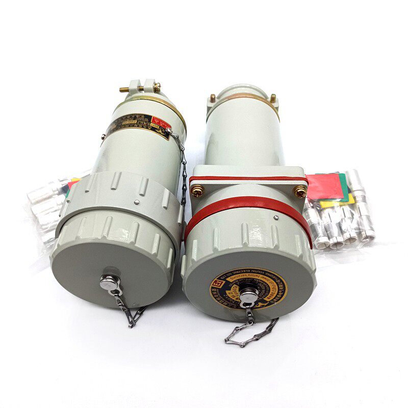 无火花型电缆连接器大电流公母对接工业防爆防水插头三相四线五极