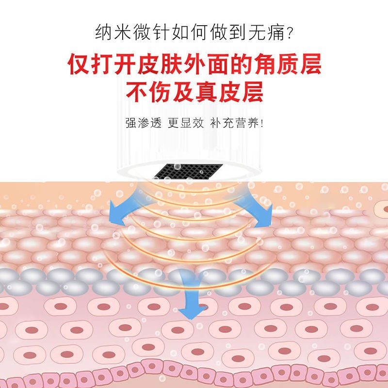 电动纳米中胚层微针仪器水光针生发微晶导入仪美容院脱发浅导家用