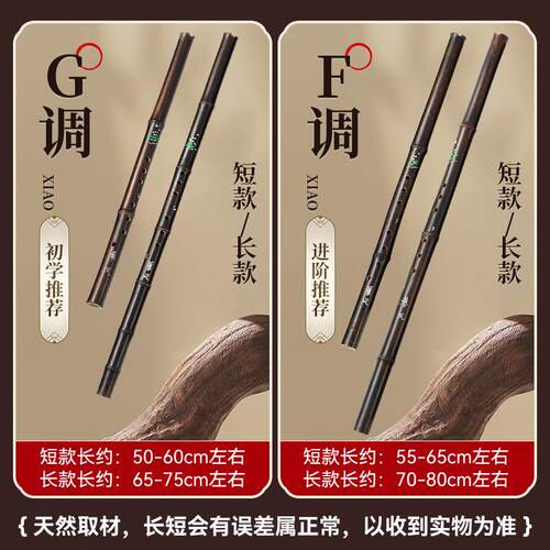 紫竹洞箫八孔G调长箫初学者专业演奏级8孔F短萧紫竹箫笛民族乐器