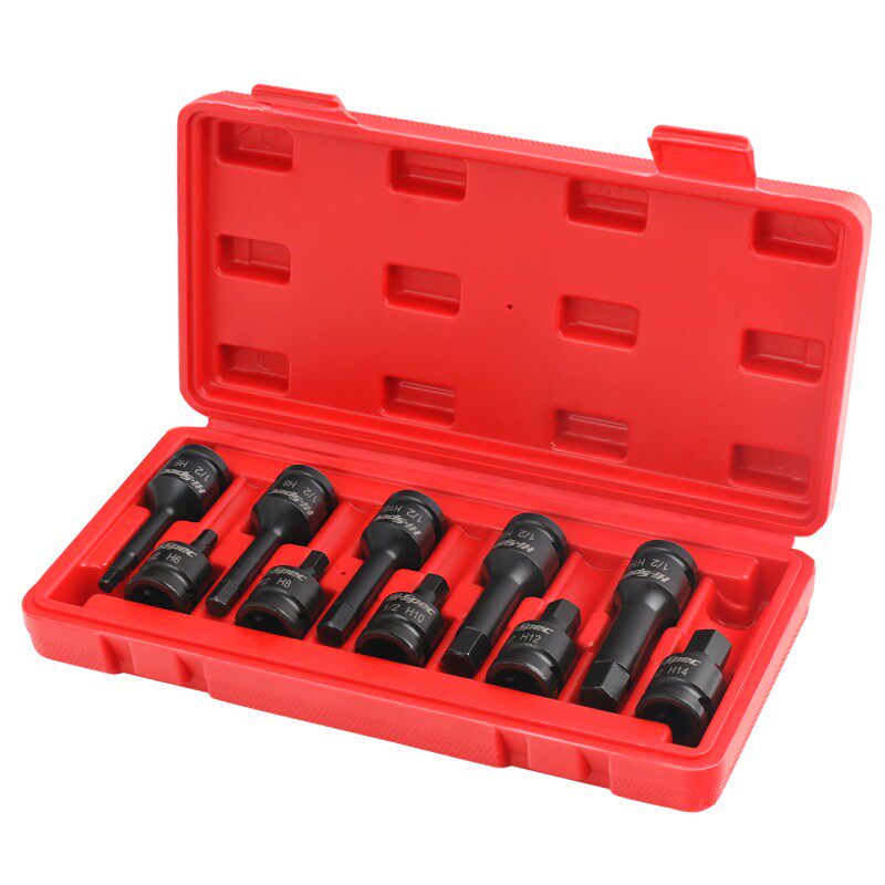 内六角风炮套筒套装t30t40t50梅花六角电动扳手花键工具m10m12m14