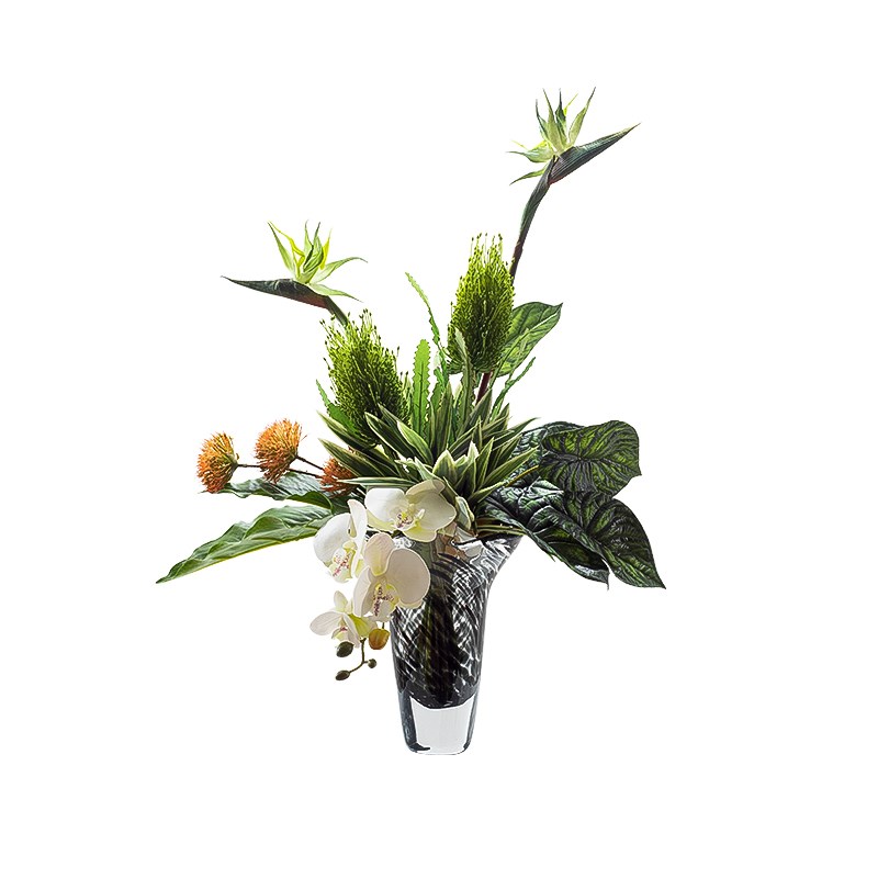 现代样板间花艺摆件轻奢高档仿真花假花茶几高端装饰花卉餐桌摆花