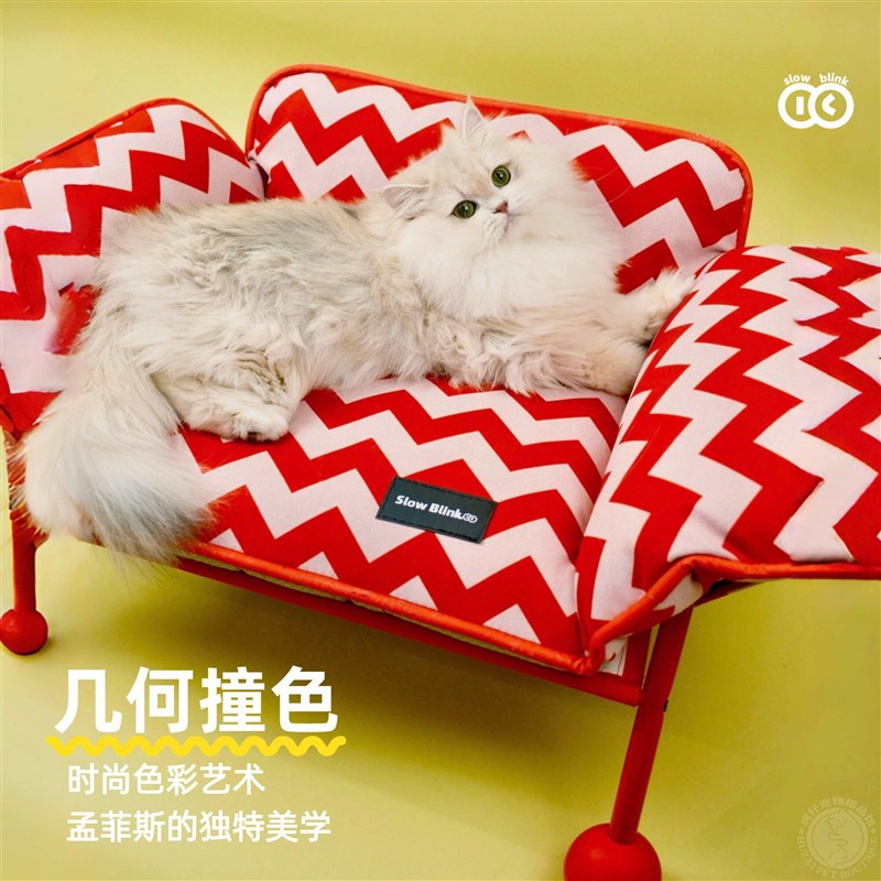 慢眨眼宠物行军床猫沙发床猫窝狗窝多用可拆卸拆洗大号宠物窝睡床