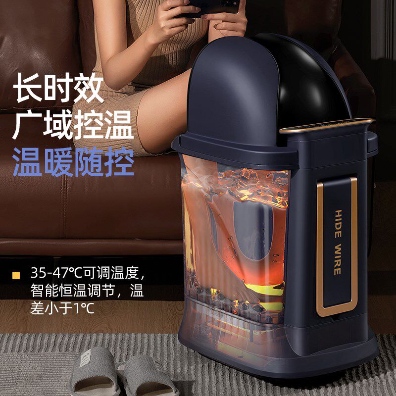 泡脚桶恒温加热洗脚盆电动按摩足浴器全自动过小腿高深冲膝盖家用
