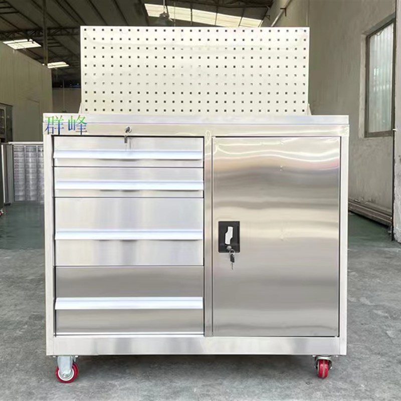 不锈钢手推车带挂板工具车工具柜定制重型五金工具箱扳手架子包邮
