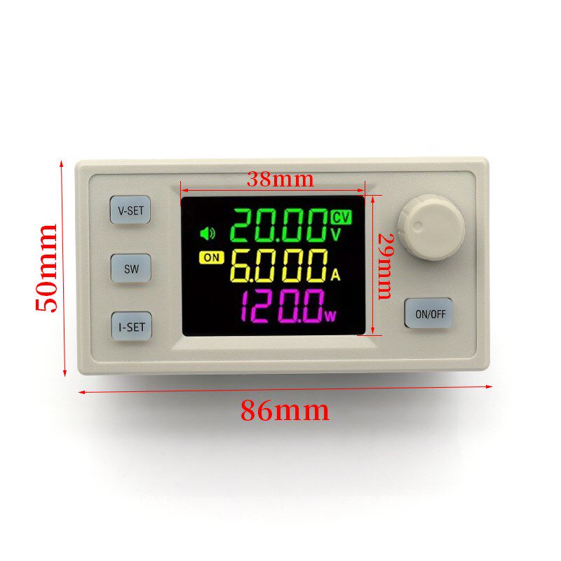 dcdc数控直流升降压12V电脑电源改装diy可调电源模块套件120W6A
