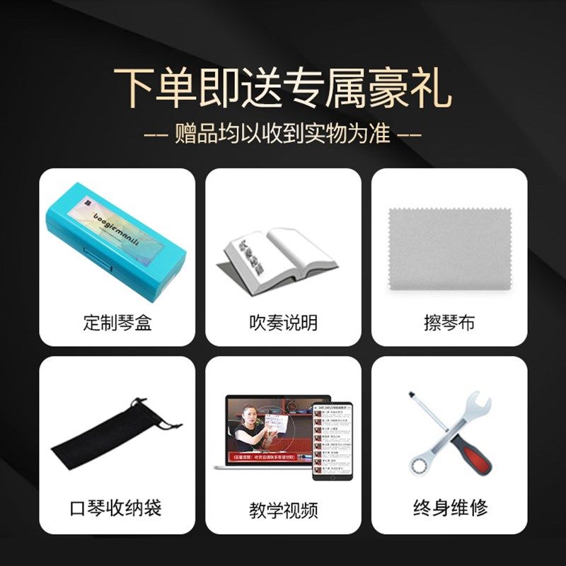boogieman口琴布鲁斯十孔paddy蓝调口琴网10孔初学者入门园园同款