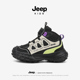 男孩高帮跑步鞋 jeep儿童运动鞋 男童女童秋冬加绒二棉软底防滑新款
