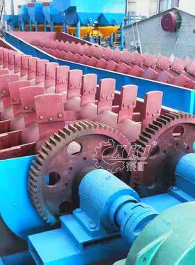 厂家供应槽式螺旋洗矿石机 2RXL750 50吨每小时tph双螺旋洗矿石机