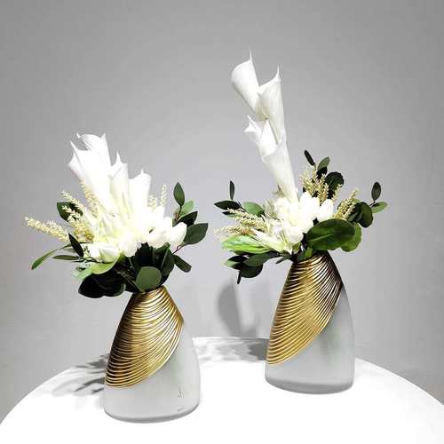 现代轻奢花艺摆件客厅假花仿真花束摆设简约样板房前台售楼处摆花