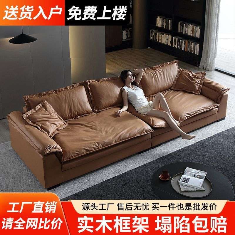 新款轻奢极简科技布艺沙发客厅小户型简约现代家用直排三人位沙发