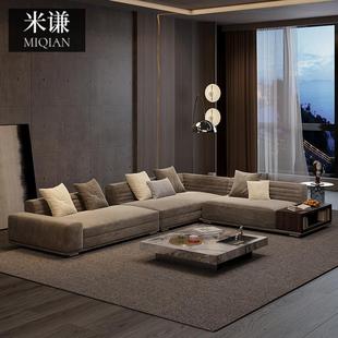 极简别墅大户型大平层转角沙发 北欧现代轻奢罗杰沙发客厅家用意式