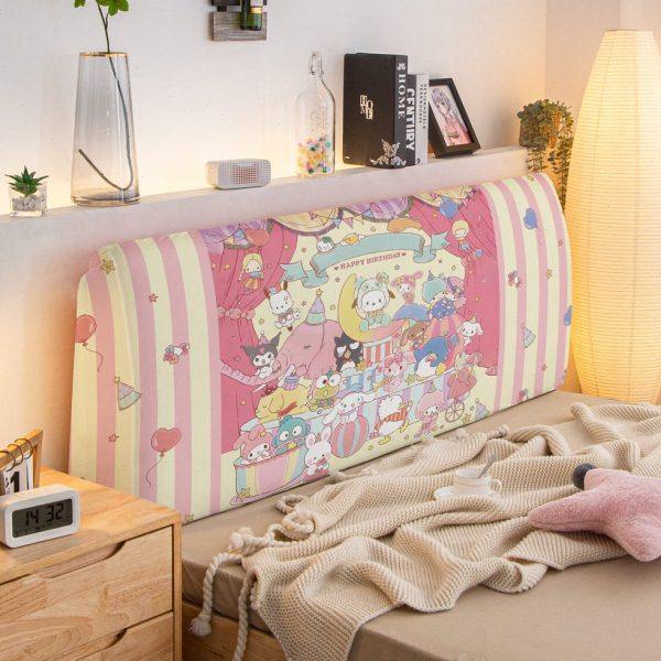 全包床头罩可爱卡通防尘1.8 米粉色小兔床靠背实木保护套罩防尘罩,居家布艺,床头罩,淘宝优惠券,粉丝福利购,淘宝优惠卷