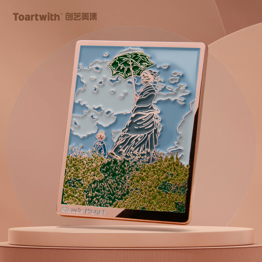 莫奈艺术金属徽章创意装饰冰箱贴