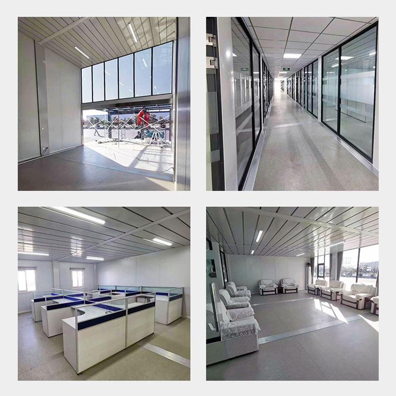 甘工地项目部办公箱楼包箱房快拼式可移ms-001动集装房装肃配式活