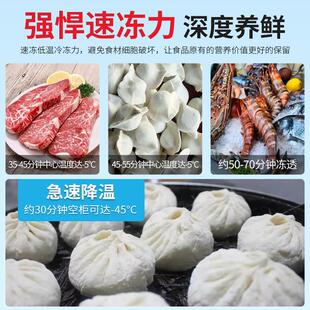 包子速冻机小型低温柜家用冰箱冷冻海参饺子大速756容量商冻柜用