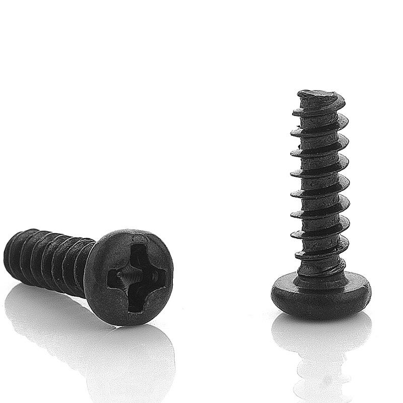 PB螺丝黑色圆头自十字平尾攻螺丝钉盘头自攻4丝小螺M6071M1.4M2M3