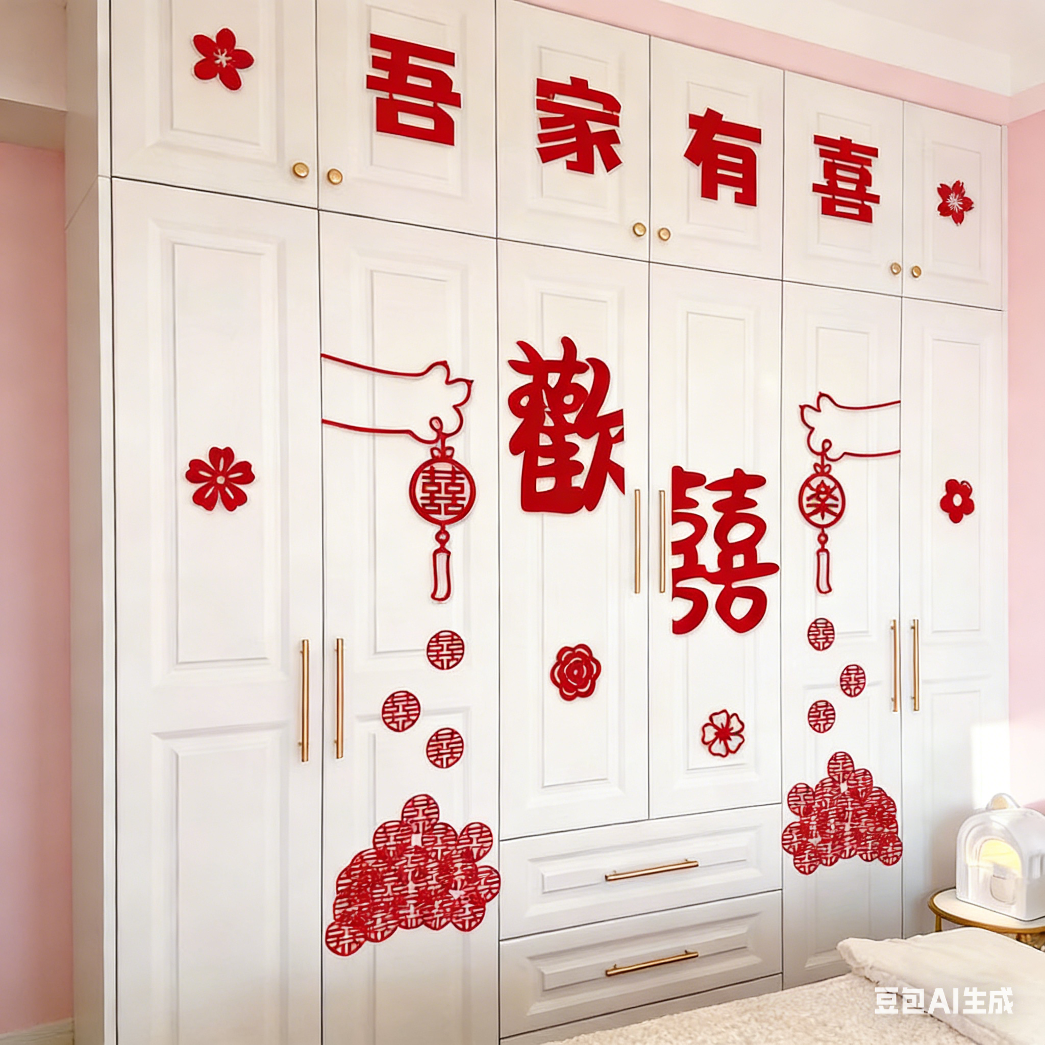 26年新款衣柜结婚装饰婚房布置柜门大方卧室柜子喜字简单贴纸婚,节庆用品/礼品,喜字/剪纸/贴纸,淘宝优惠券,粉丝福利购,淘宝优惠卷