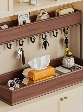 入户玄关置物架钥匙收纳架鞋柜上桌面装饰摆件展示架家用门厅挂架