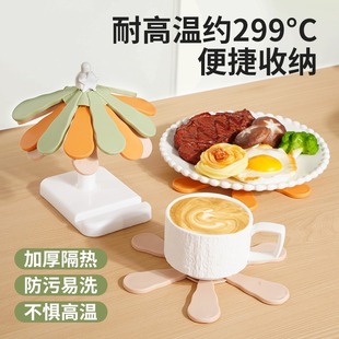 圣诞树隔热垫硅胶耐高温桌面防烫茶杯垫创意家居摆件实用厨房好物