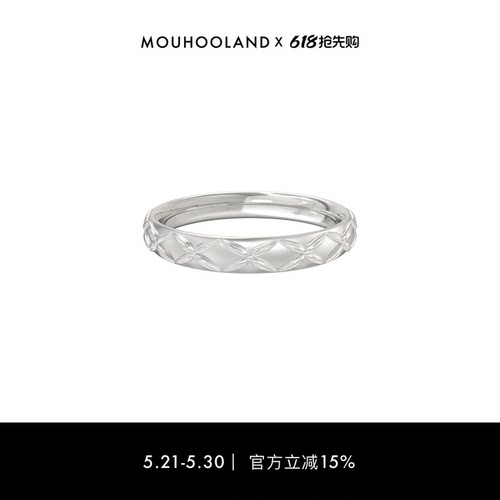 Mouhooland/暮后之地麦穗系列四叶麦穗细戒原创设计食指戒指环
