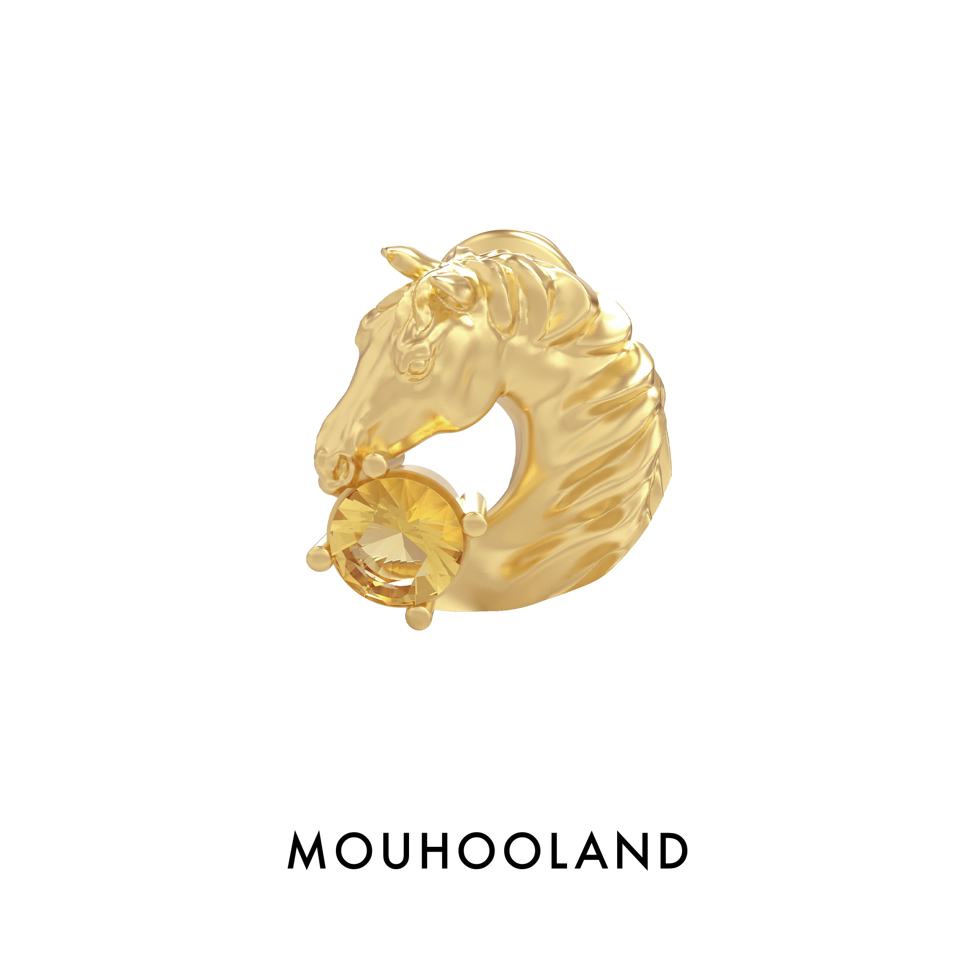 Mouhooland/暮后之地马年限定系列马头环形胸针小众设计首饰生肖