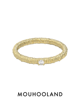 Mouhooland/暮后之地蕾丝系列蕾丝刺绣细戒原创设计感食指戒指环