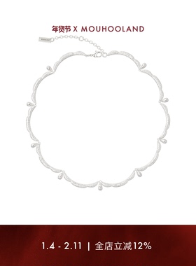 Mouhooland蕾丝花边天然珍珠项链