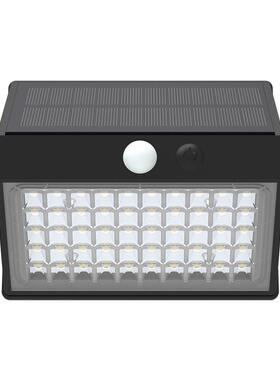 太阳能人体感应LED壁灯48LED灯珠超亮家用道路照明围墙灯户外灯具