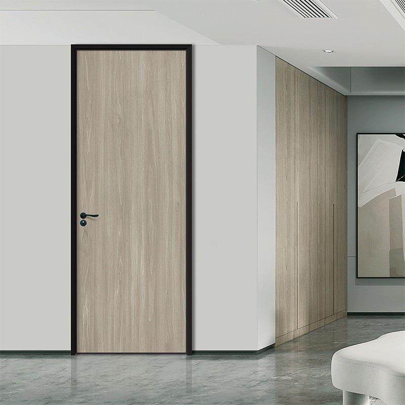 现代简约房间门铝木门边框隐形卧室门室内门隔音实木平开门套装门