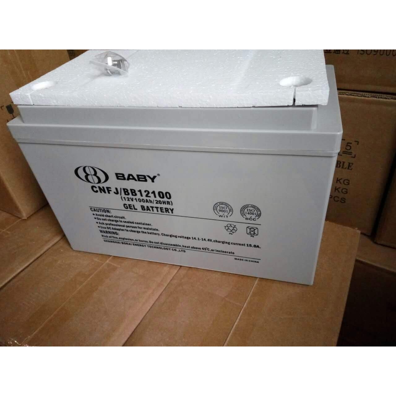 鸿贝蓄电池FM/BB12100T 12V100AH免维护铅酸蓄电池UPS直流屏
