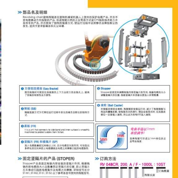 CPS旋转拖链RV040CR.50.A/F-1000L适用于机器人RV048CR.75.A 现货