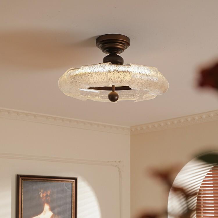 卧室吸顶灯中古美式复古主卧灯具简约法式设计师书房灯饰