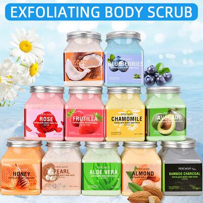 MIXIA身体磨砂膏500ML去角质body scrub磨砂浴盐嫩肤沐浴盐