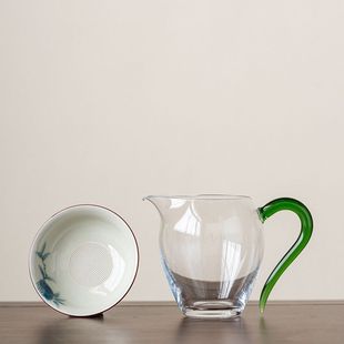 陶瓷茶漏玻璃公道杯茶漏组合家用分茶器陶瓷茶具单茶海公杯过滤