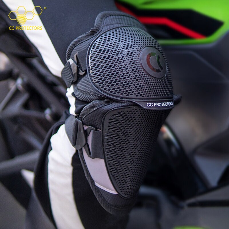 CC夏季摩托车护膝骑行护具防摔防风男女摩托护膝护肘套装骑行装备