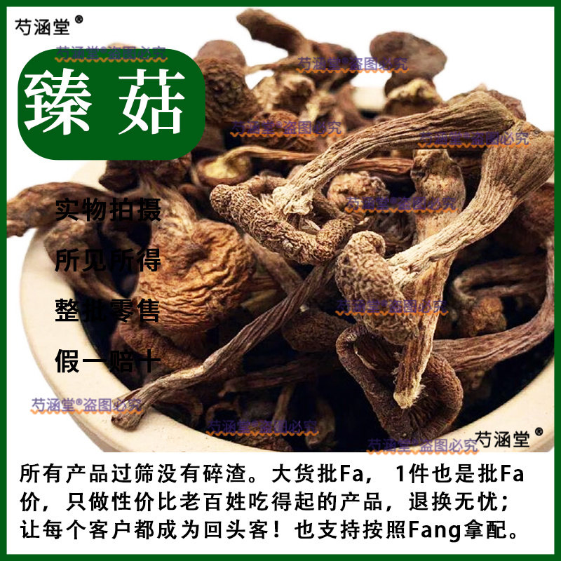 野生榛蘑中药材特产丁干货小鸡炖蘑菇长白山臻蘑特级无根新货