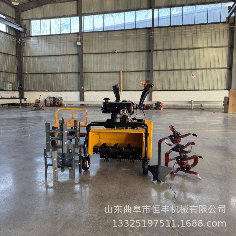 汽油开沟微耕机农用果园开荒旋耕四驱柴油除草机手推式田园锄草机