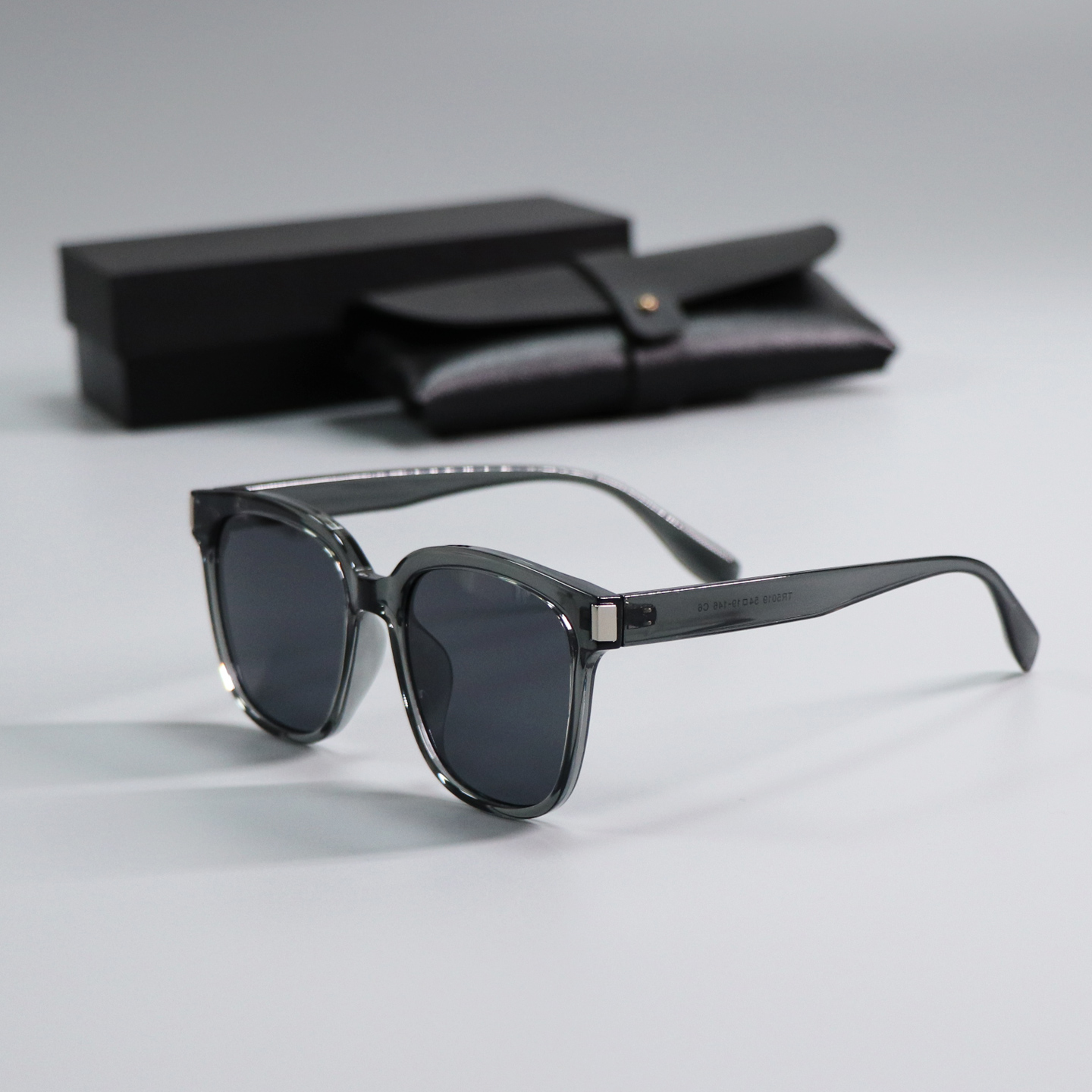 CANKUYZ原创设计时尚太阳镜墨镜男女款透明框防紫外线开车偏光镜