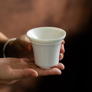 茶虑全瓷一体茶渣茶叶过滤网功夫茶具茶隔 羊脂玉白瓷茶漏家用中式