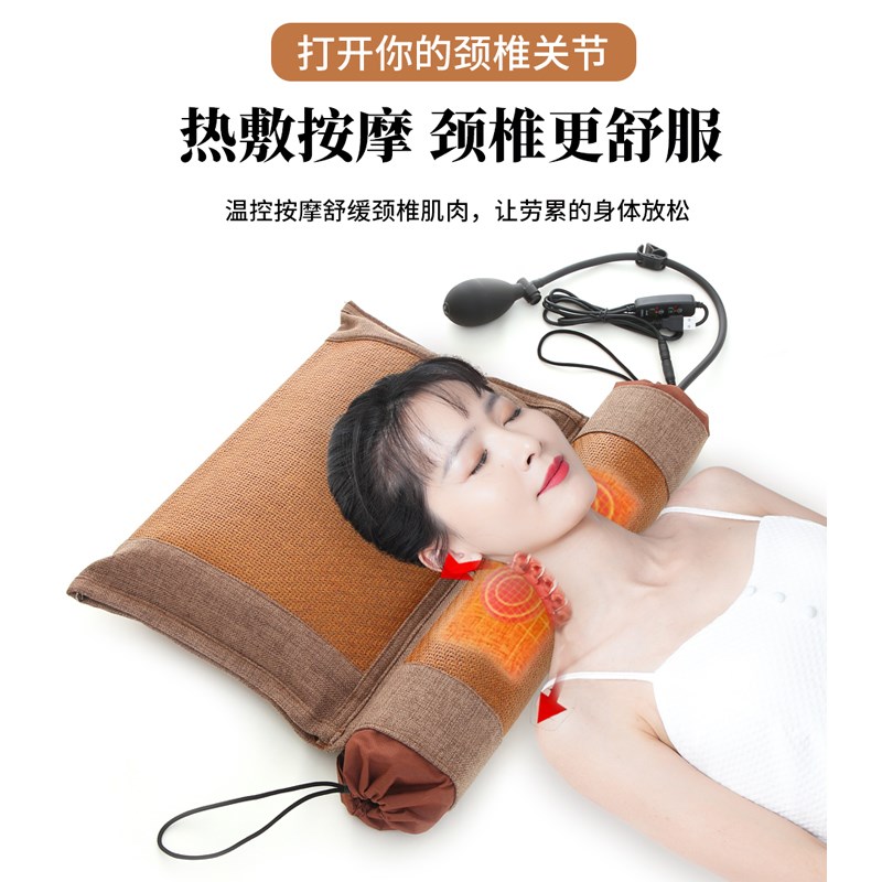 颈椎枕头睡觉专用荞麦决明子护颈入睡眠圆柱形夏季凉枕劲椎按摩枕