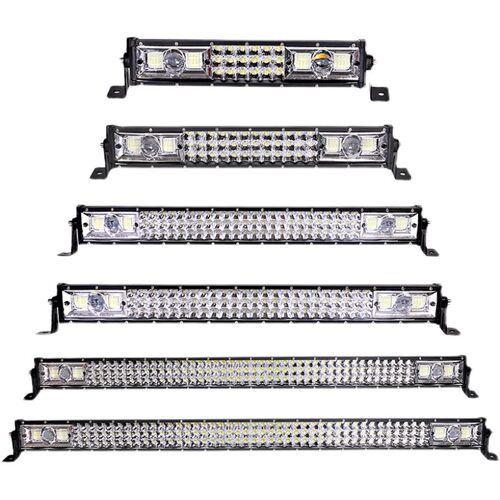汽车led长条射灯12v24v防水超亮强光爆闪中网杠灯货车越野车顶灯
