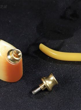 仿牛角水烟斗过滤烟具 男士大号水烟壶精品老式烟嘴两用纯铜烟锅