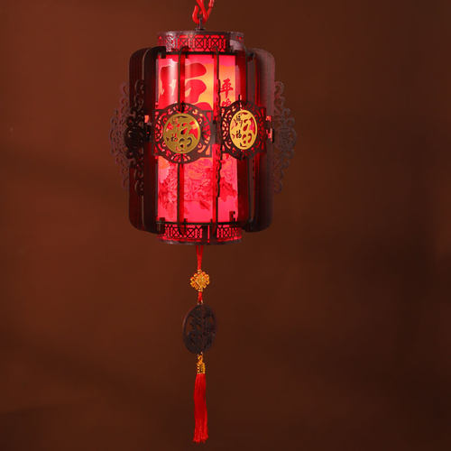 新年红灯笼2025新的旋转阳台门乔迁古风宫灯Led经典悬挂装饰旋转
