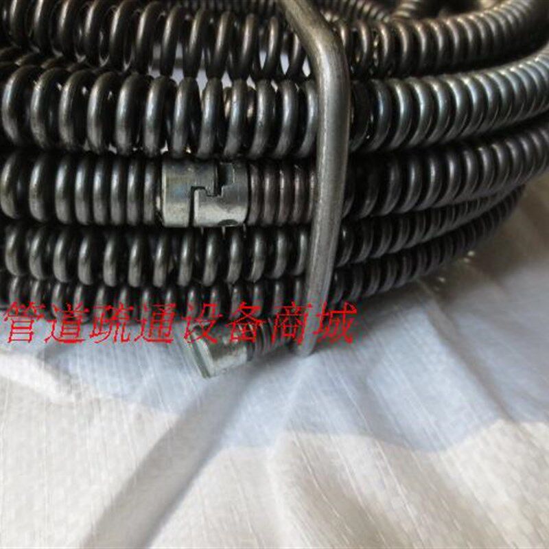 家用电钻疏通器弹簧16mm加密下水道疏通机软簧10米送刀头连接杆