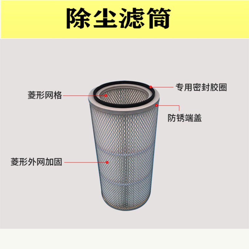 耐高温高效除尘滤芯防水防静电塑粉回收净化滤芯焊烟机配套过滤筒